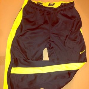 Nike Track/Lounge Pants, black with bright yellow